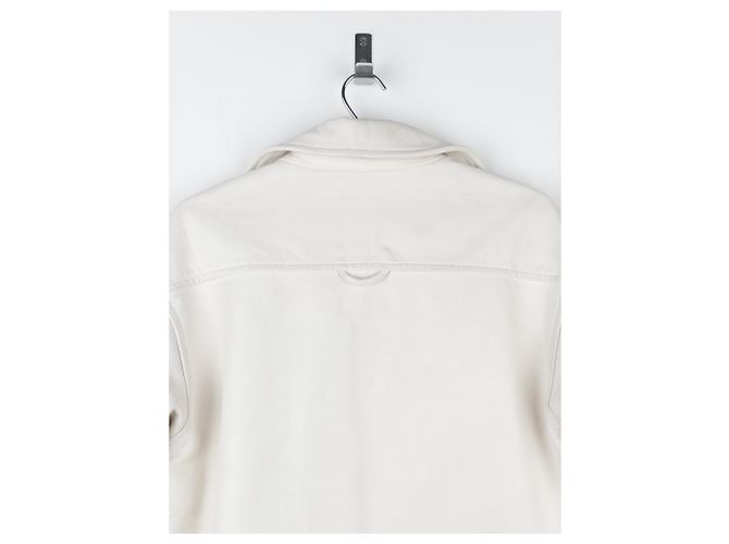 Maison Martin Margiela Jaqueta overshirt de couro acolchoada Maison Margiela x H&M SS12 Branco - vista 10
