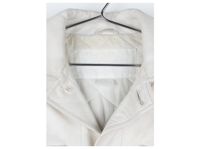 Maison Martin Margiela Jaqueta overshirt de couro acolchoada Maison Margiela x H&M SS12 Branco - vista 13