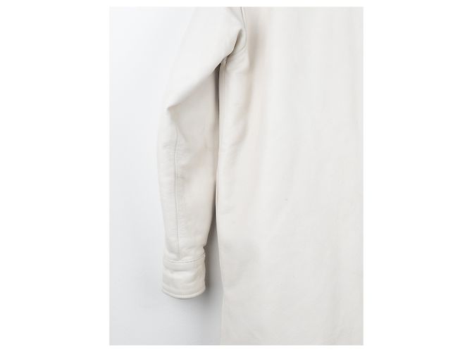 Maison Martin Margiela Jaqueta overshirt de couro acolchoada Maison Margiela x H&M SS12 Branco - vista 14