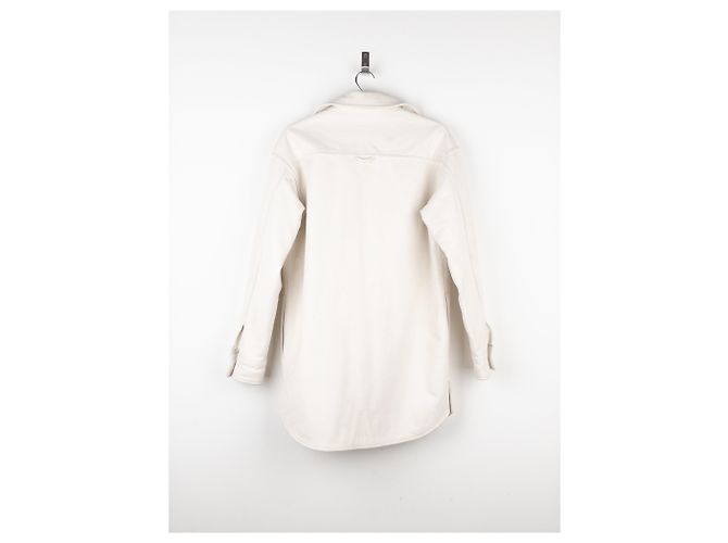 Maison Martin Margiela Jaqueta overshirt de couro acolchoada Maison Margiela x H&M SS12 Branco - vista 2