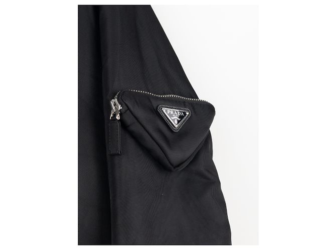 Prada AW21 Oversized MA-1 Bomberjacke Schwarz - Ansicht 9