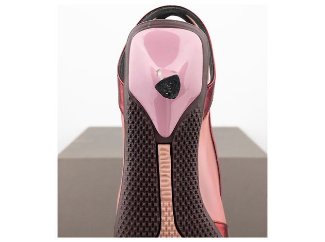 Miu Miu SS00 Tacones Kitten Slingback Transparentes Space Bubble Roja - vista 12