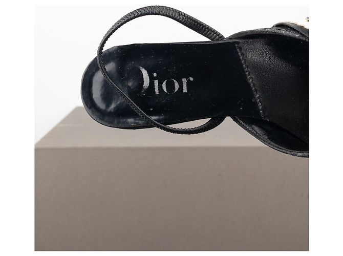Mule slingback de cocodrilo 'D Trick' de Dior por Galliano SS04 Blanco - vista 11