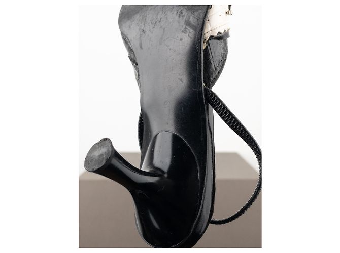 Mule slingback de cocodrilo 'D Trick' de Dior por Galliano SS04 Blanco - vista 13