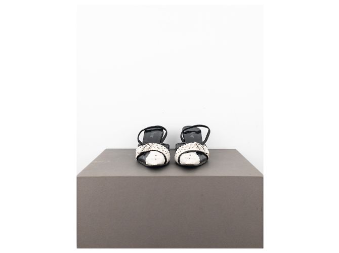 Mule slingback de cocodrilo 'D Trick' de Dior por Galliano SS04 Blanco - vista 5