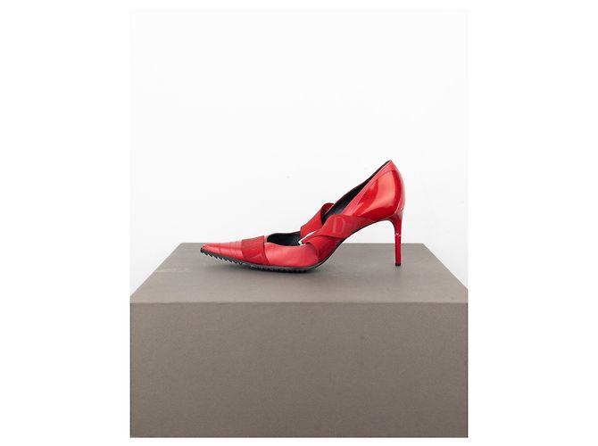 Décolleté a punta affilata Bondage di Dior by Galliano degli anni 2000 Rosso - vista 3