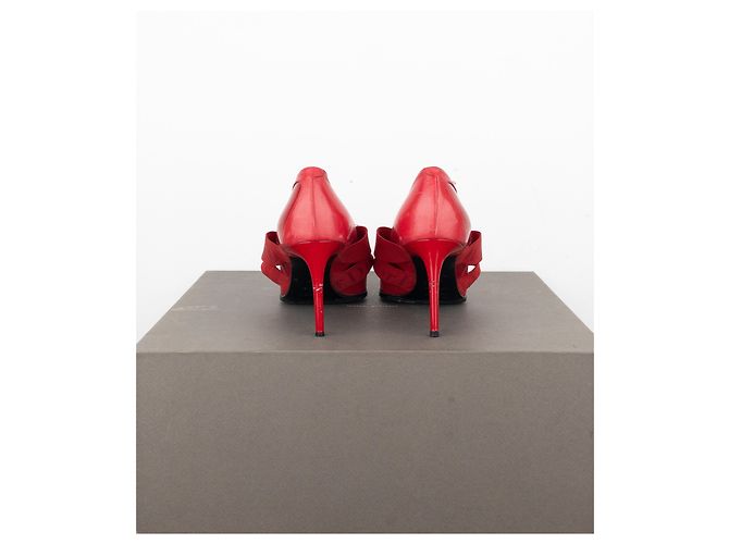 Décolleté a punta affilata Bondage di Dior by Galliano degli anni 2000 Rosso - vista 6