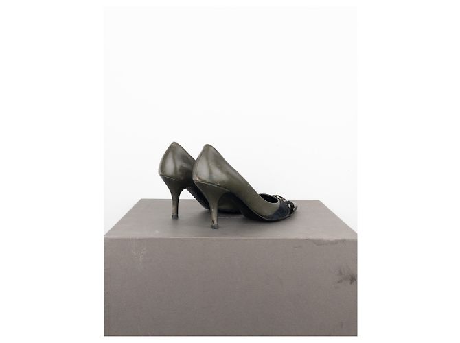 Dior von Galliano Herbst/Winter 2004 Pumps Parachute Bondage Grün - Ansicht 2