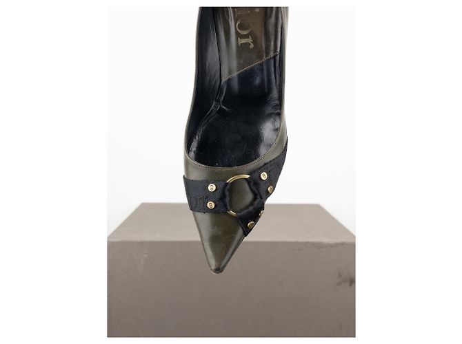 Dior von Galliano Herbst/Winter 2004 Pumps Parachute Bondage Grün - Ansicht 7