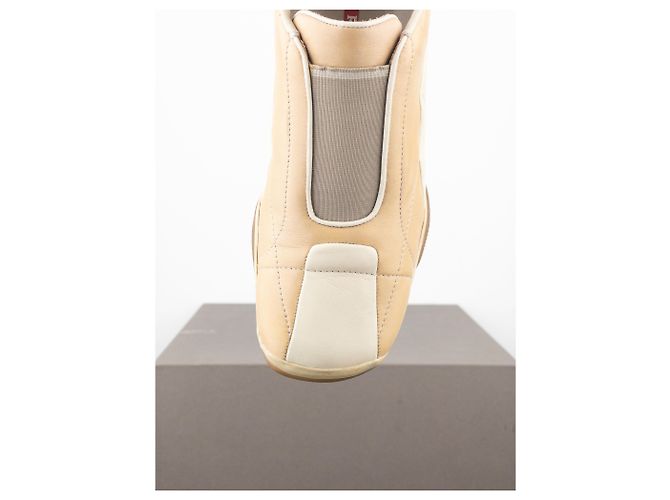 Sneakers basse moto sport con punta quadrata Prada AW99 Beige - vista 7