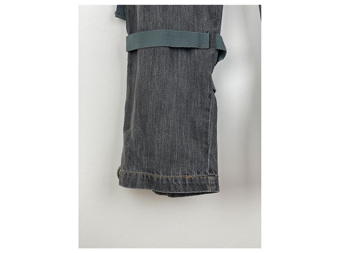 Jeans de denim com arnês de bondage Dolce & Gabbana AW03 Cinza - vista 10