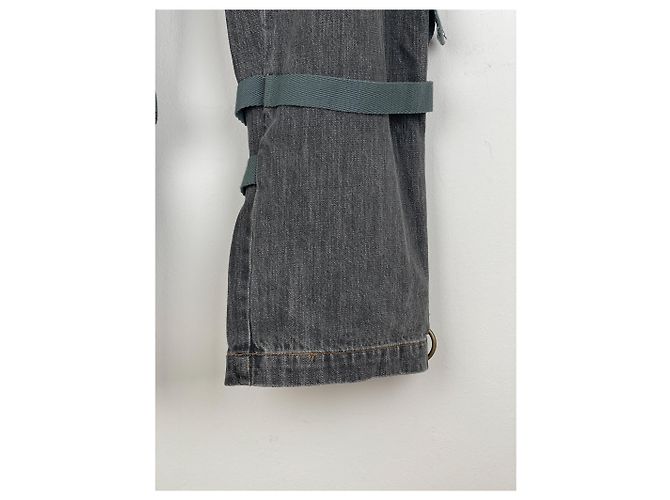 Jeans de denim com arnês de bondage Dolce & Gabbana AW03 Cinza - vista 11