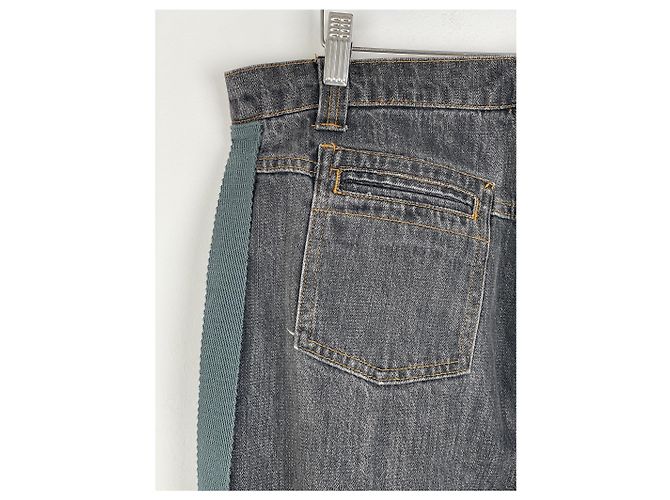 Jeans de denim com arnês de bondage Dolce & Gabbana AW03 Cinza - vista 13