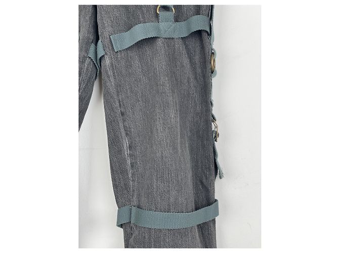 Jeans de denim com arnês de bondage Dolce & Gabbana AW03 Cinza - vista 7
