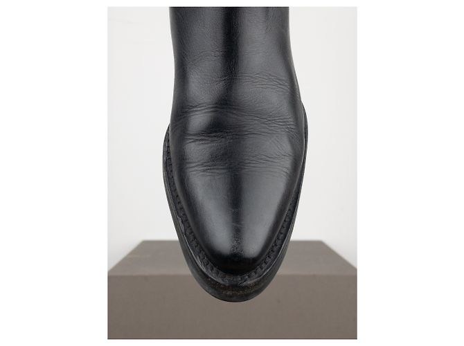 Botas de combate biker 'Peco' de punta afilada Miu Miu AW01 Negro - vista 7