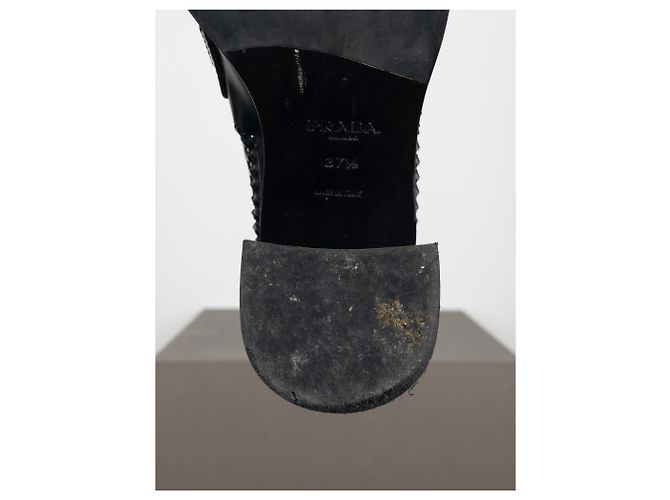 Zapatos de tacón con hebilla de punta cuadrada Prada Negro - vista 10