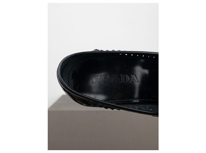 Zapatos de tacón con hebilla de punta cuadrada Prada Negro - vista 11