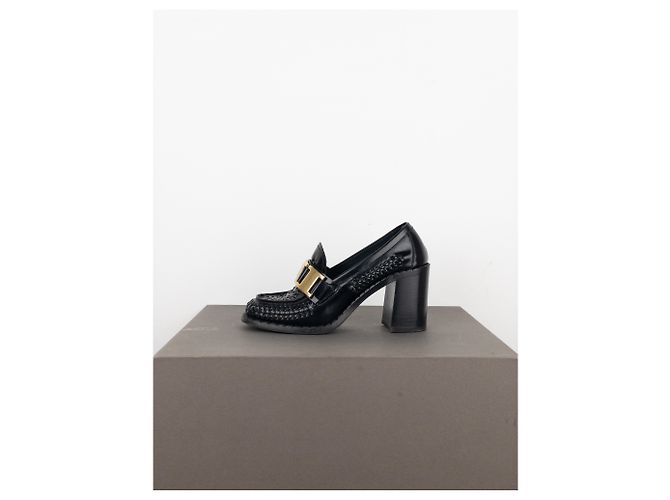 Zapatos de tacón con hebilla de punta cuadrada Prada Negro - vista 3