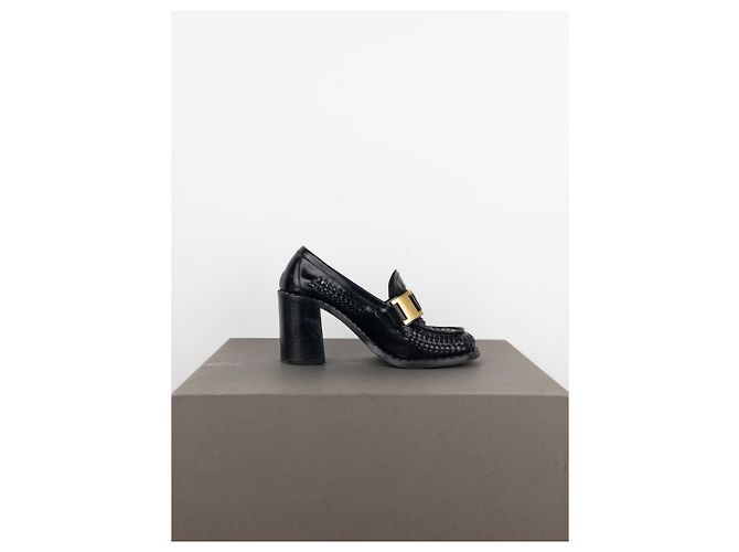 Zapatos de tacón con hebilla de punta cuadrada Prada Negro - vista 4