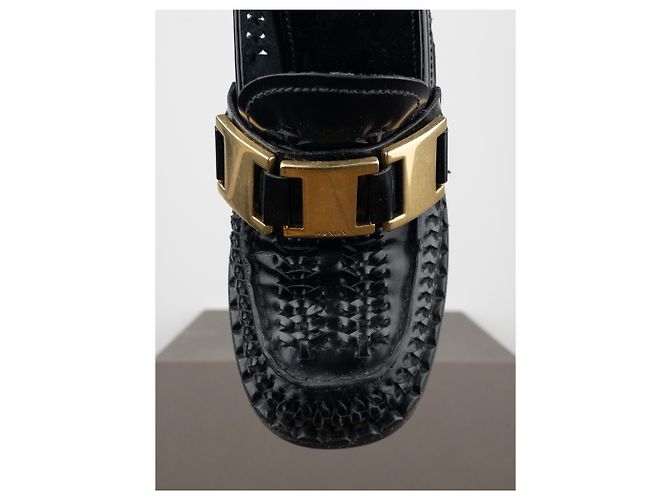 Zapatos de tacón con hebilla de punta cuadrada Prada Negro - vista 7