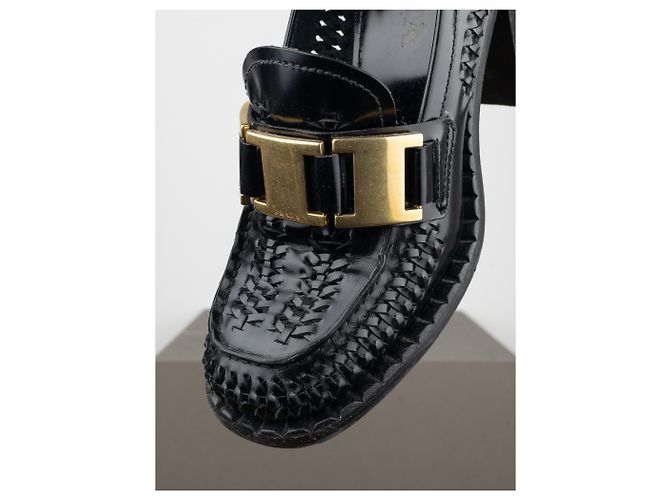 Zapatos de tacón con hebilla de punta cuadrada Prada Negro - vista 8