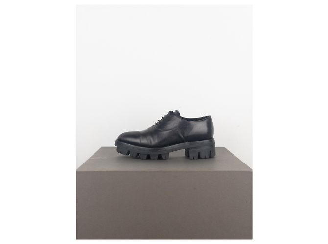 Prada AW13 ‚Monolith‘ Derby-Schuhe mit Lug-Sohle Schwarz - Ansicht 3