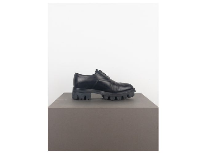 Prada AW13 ‚Monolith‘ Derby-Schuhe mit Lug-Sohle Schwarz - Ansicht 4