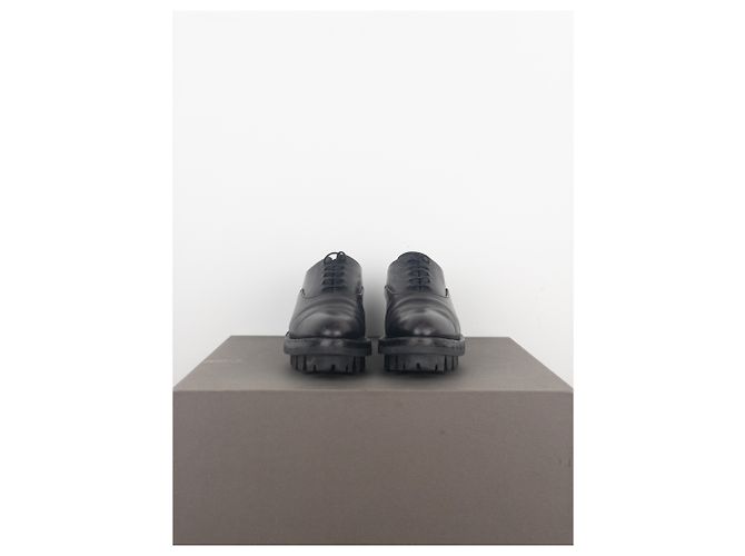 Prada AW13 ‚Monolith‘ Derby-Schuhe mit Lug-Sohle Schwarz - Ansicht 5