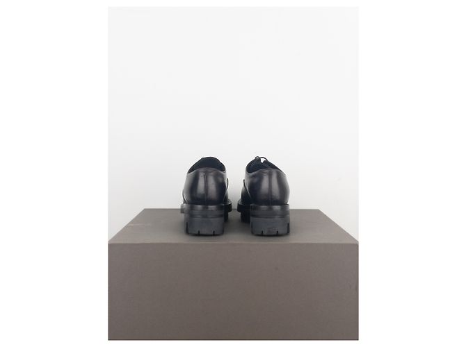Prada AW13 ‚Monolith‘ Derby-Schuhe mit Lug-Sohle Schwarz - Ansicht 6