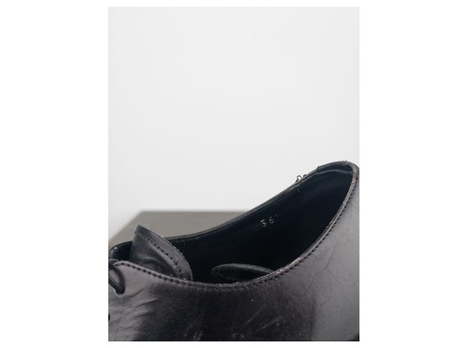 Prada AW13 ‚Monolith‘ Derby-Schuhe mit Lug-Sohle Schwarz - Ansicht 8