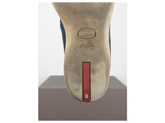Mocassini sportivi Prada AW99 Vibram Blu - vista 10