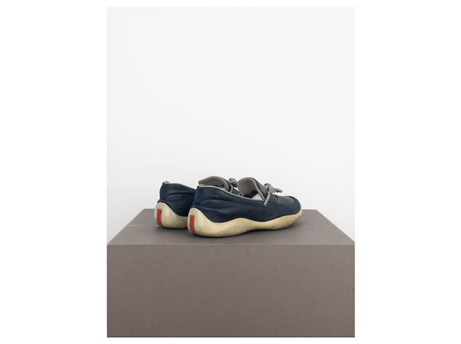 Mocassini sportivi Prada AW99 Vibram Blu - vista 2