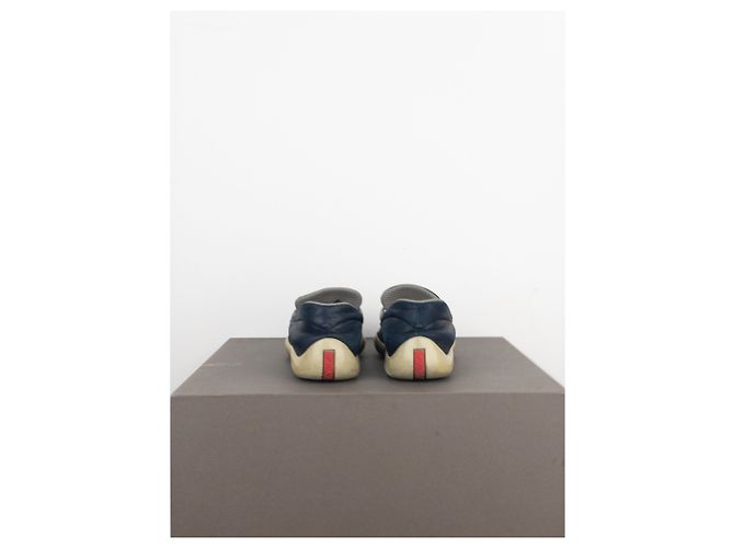 Mocassini sportivi Prada AW99 Vibram Blu - vista 6