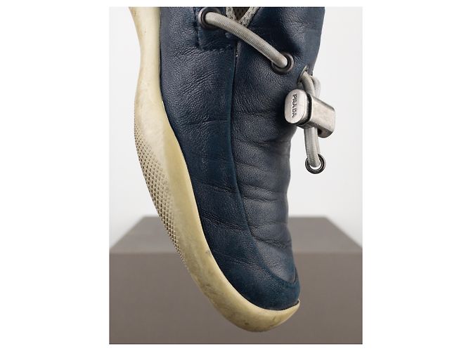 Mocassini sportivi Prada AW99 Vibram Blu - vista 8