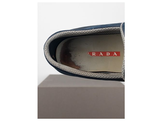 Mocassini sportivi Prada AW99 Vibram Blu - vista 9