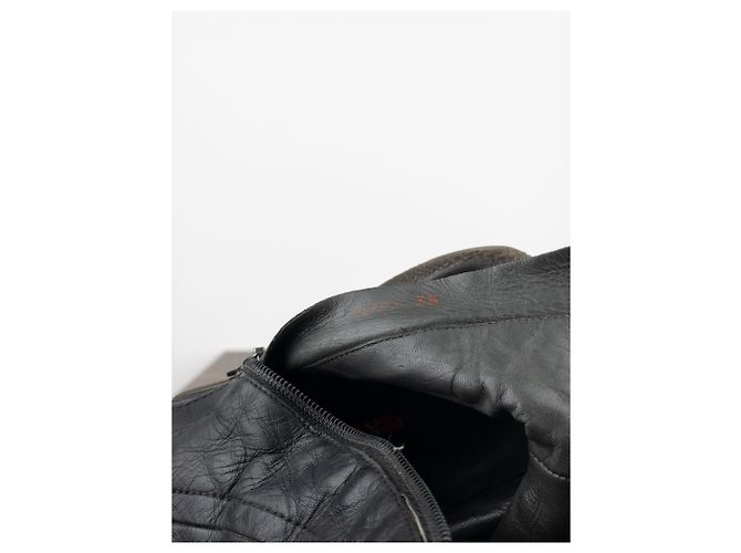 Botas de moto de punta cuadrada Prada AW99 Negro - vista 10
