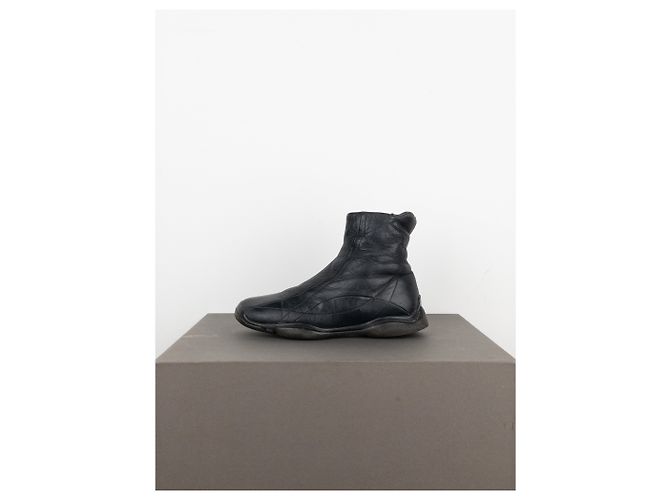 Botas de moto de punta cuadrada Prada AW99 Negro - vista 3