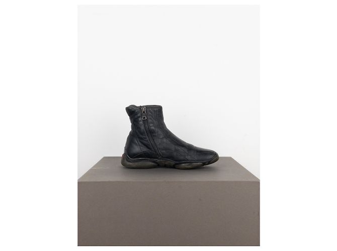 Botas de moto de punta cuadrada Prada AW99 Negro - vista 4