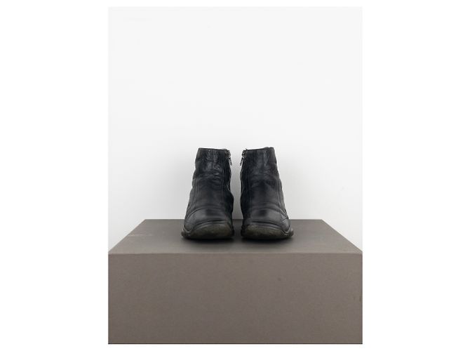 Botas de moto de punta cuadrada Prada AW99 Negro - vista 5