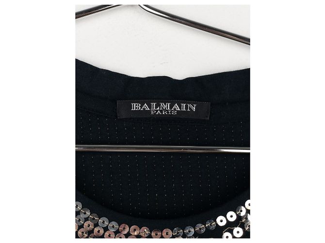 Camicia a maniche lunghe in paillettes usurate Balmain di Decarnin AW10 Argento - vista 10