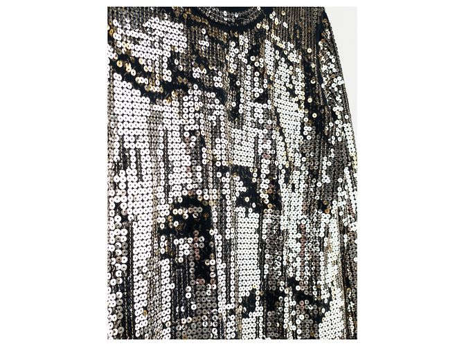 Camicia a maniche lunghe in paillettes usurate Balmain di Decarnin AW10 Argento - vista 5
