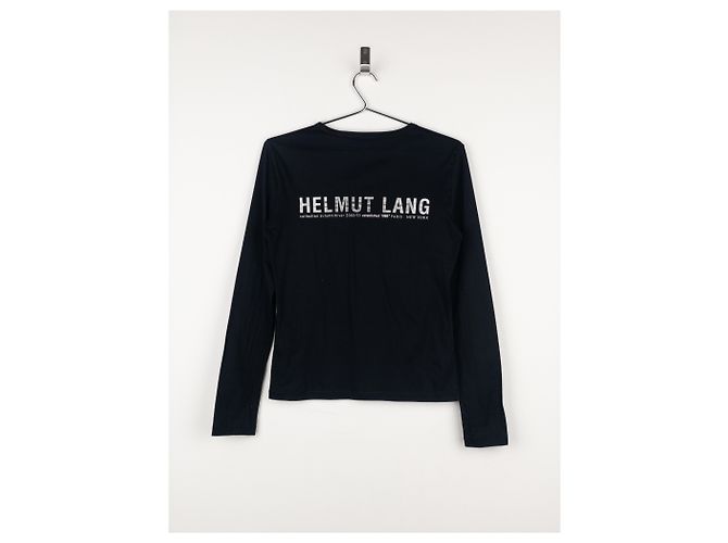 Camicia a maniche lunghe Helmut Lang AW02 'New York' Print Backstage Nero - vista 2
