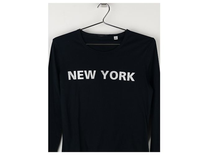 Camicia a maniche lunghe Helmut Lang AW02 'New York' Print Backstage Nero - vista 3