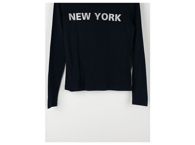 Camicia a maniche lunghe Helmut Lang AW02 'New York' Print Backstage Nero - vista 4