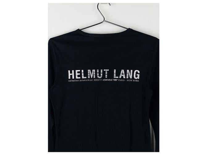 Camicia a maniche lunghe Helmut Lang AW02 'New York' Print Backstage Nero - vista 6