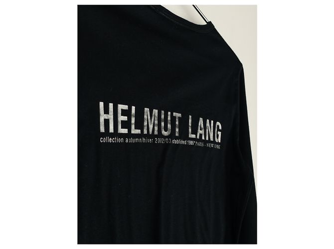 Camicia a maniche lunghe Helmut Lang AW02 'New York' Print Backstage Nero - vista 8