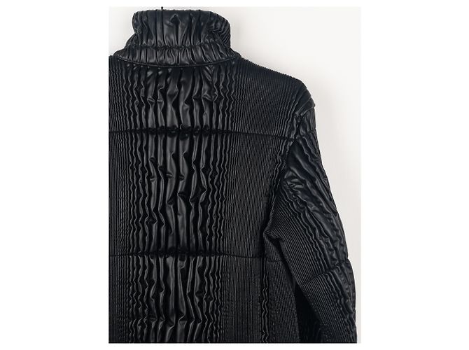 Jaqueta acolchoada de couro sintético com franzidos Ripple da Prada AW08 Preto - vista 13