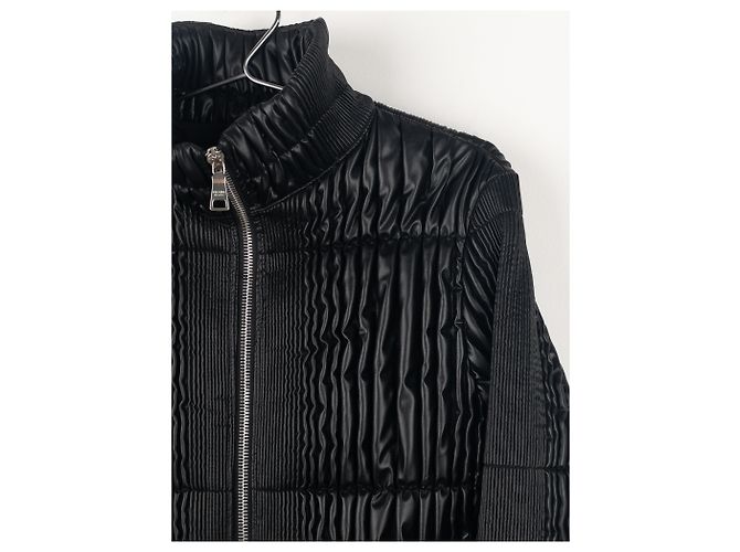 Jaqueta acolchoada de couro sintético com franzidos Ripple da Prada AW08 Preto - vista 5