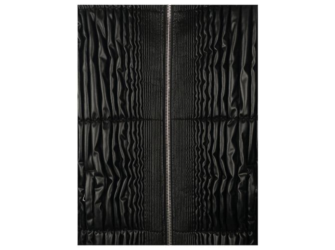 Jaqueta acolchoada de couro sintético com franzidos Ripple da Prada AW08 Preto - vista 9