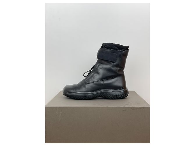 Botas de combate Prada AW99 de punta cuadrada Vibram - vista 3